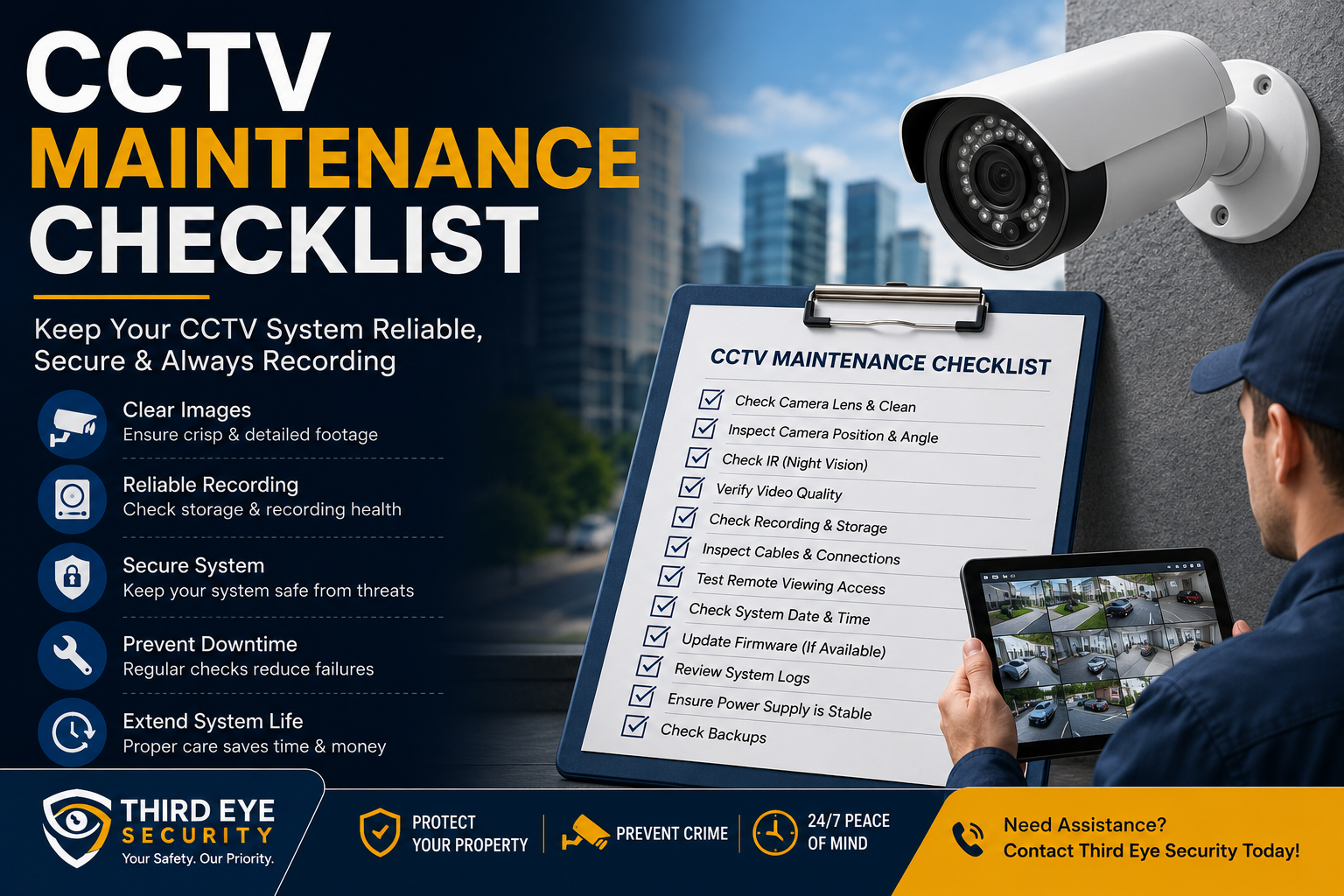 CCTV Maintenance Checklist: Keep Your Security System Performing at Its Best