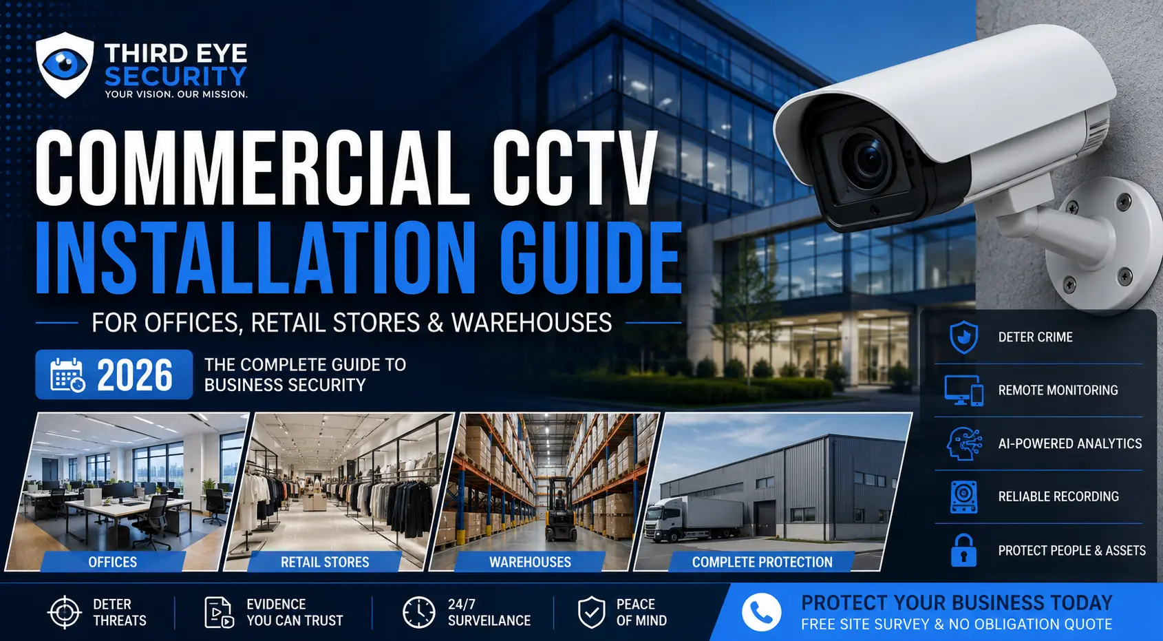 Commercial CCTV Installation Guide for Offices, Retail Stores & Warehouses