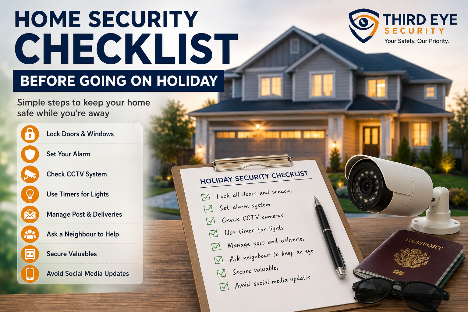 Home Security Checklist Before Going on Holiday